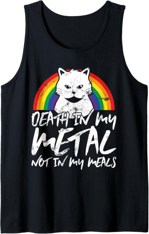 Satanic Cat Death In My Metal Not In My Meals Vegan Music Ta... - Image 2